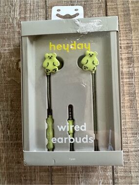 heyday Lime Green Gummy Bear Wired Earbuds 3.5mm Jack
